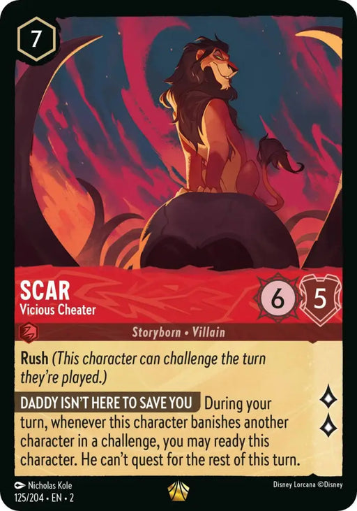 Scar - Vicious Cheater (125/204) [Rise of the Floodborn] - Lorcana Single