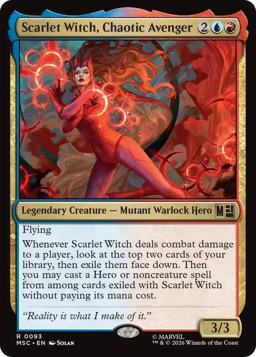 Scarlet Witch, Chaotic Avenger (Surge Foil) (93) [Marvel Super Heroes Commander]