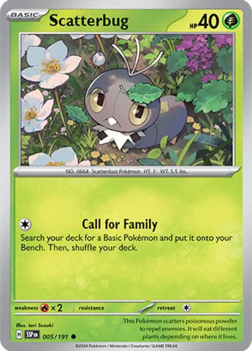 Scatterbug (005/191) [Scarlet & Violet: Surging Sparks] - Pokemon Single