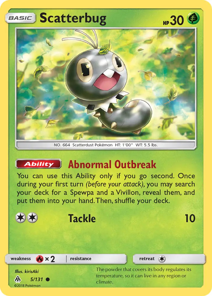 Scatterbug (5/131) [Sun & Moon: Forbidden Light] - Pokemon Single