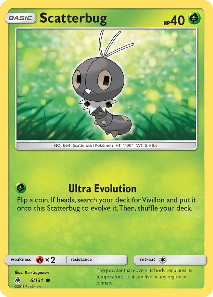 Scatterbug (6/131) [Sun & Moon: Forbidden Light] - Pokemon Single