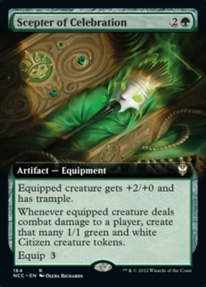Scepter of Celebration (Extended Art) [Streets of New Capenna Commander] - MTG Single
