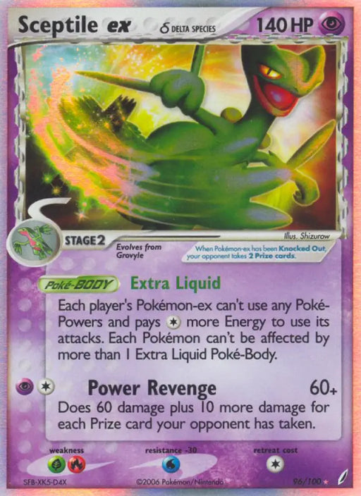 Sceptile ex (96/100) (Delta Species) [EX: Crystal Guardians] - Pokemon Single
