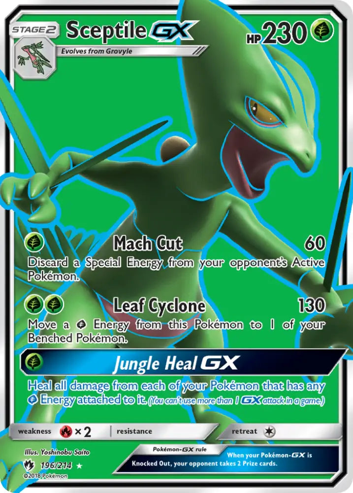 Sceptile GX (196/214) [Sun & Moon: Lost Thunder] - Pokemon Single