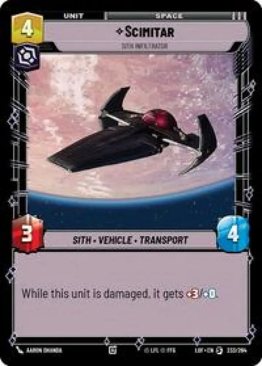 Scimitar - Sith Infiltrator (233/264) [Legends of the Force]