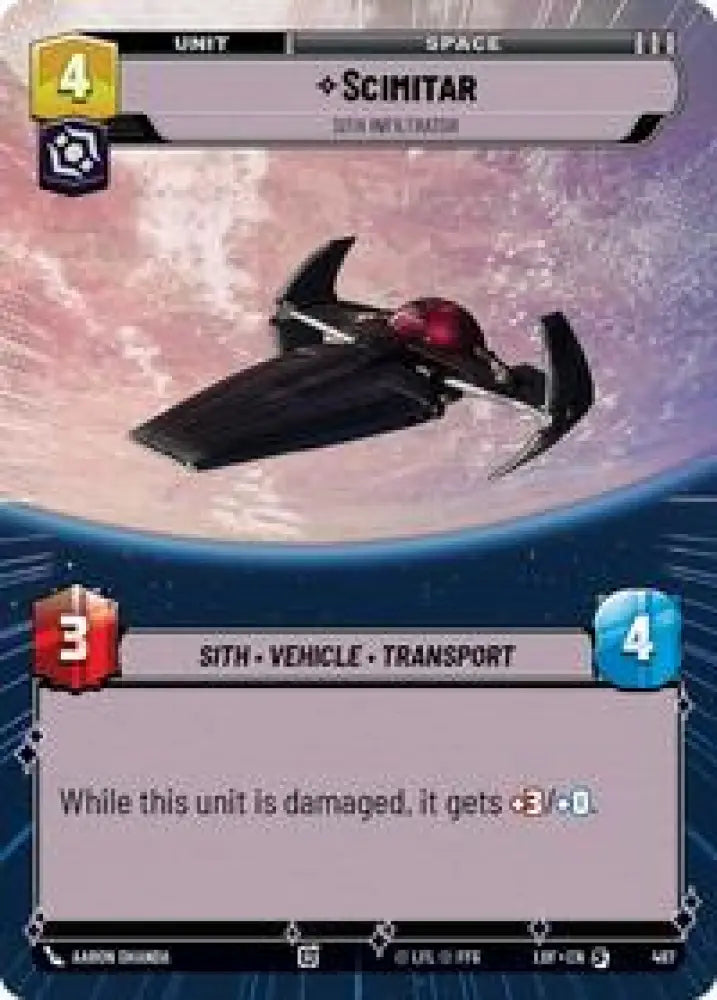 Scimitar - Sith Infiltrator (Hyperspace) (497) [Legends of the Force]
