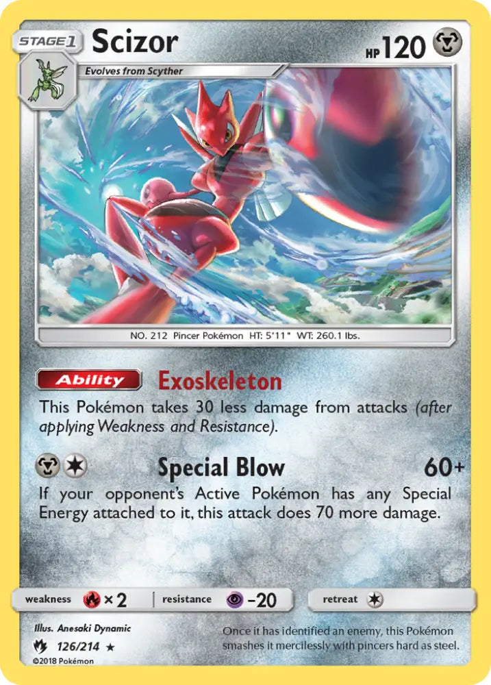 Scizor (126/214) [Sun & Moon: Lost Thunder] - Pokemon Single