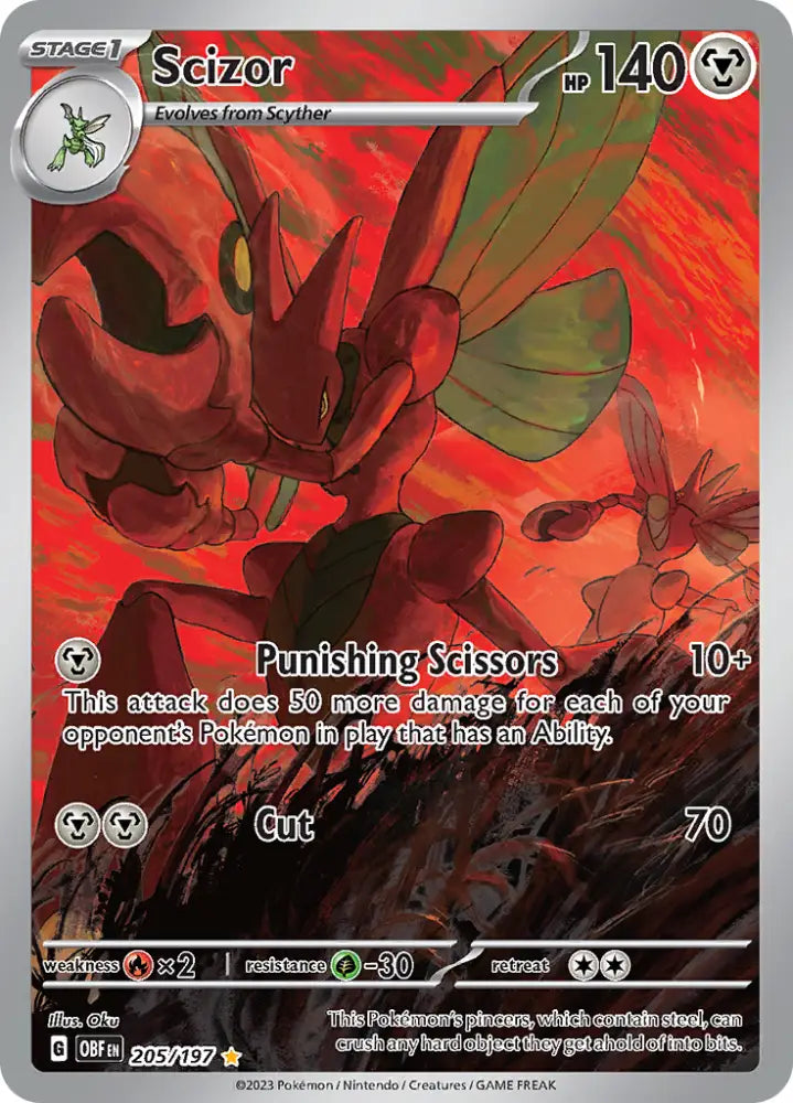 Scizor (205/197) [Scarlet & Violet: Obsidian Flames] - Pokemon Single