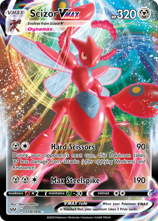 Scizor VMAX (119/189) [Sword & Shield: Darkness Ablaze] - Pokemon Single