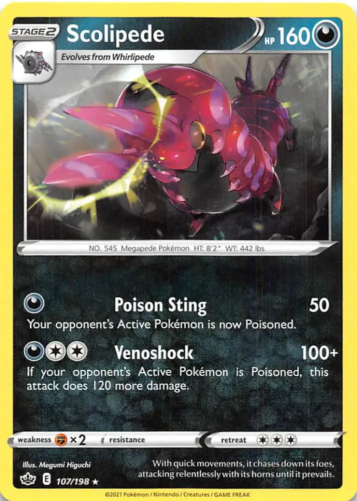 Scolipede (107/198) [Sword & Shield: Chilling Reign] - Pokemon Single