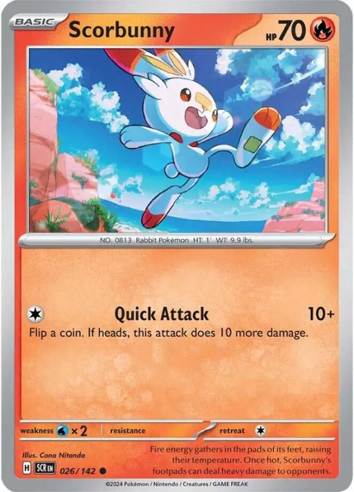 Scorbunny (026/142) [Scarlet & Violet: Stellar Crown] - Pokemon Single