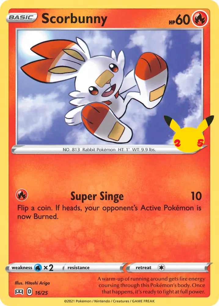Scorbunny (16/25) [McDonald’s 25th Anniversary] - Pokemon Single