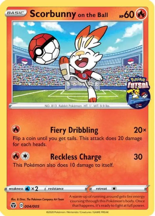Scorbunny on the Ball (004/005) [Pokemon Futsal Collection] - Pokemon Single