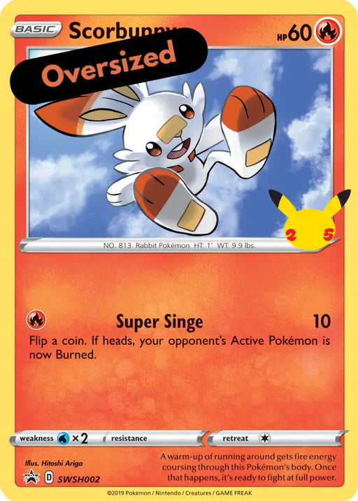Scorbunny (SWSH002) (Jumbo Card) [First Partner Pack] - Pokemon Single
