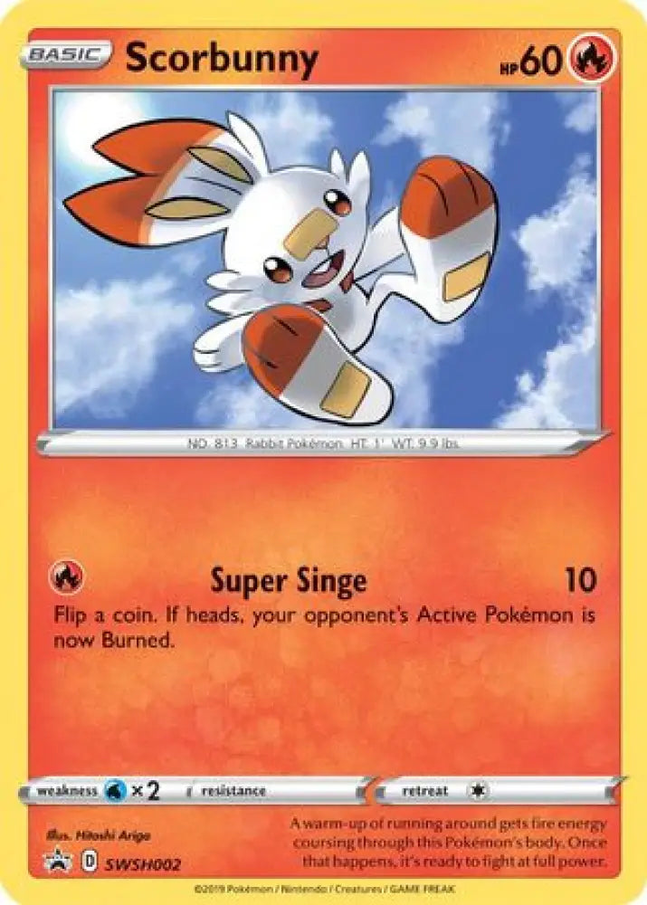 Scorbunny (SWSH002) [Sword & Shield: Black Star Promos] - Pokemon Single