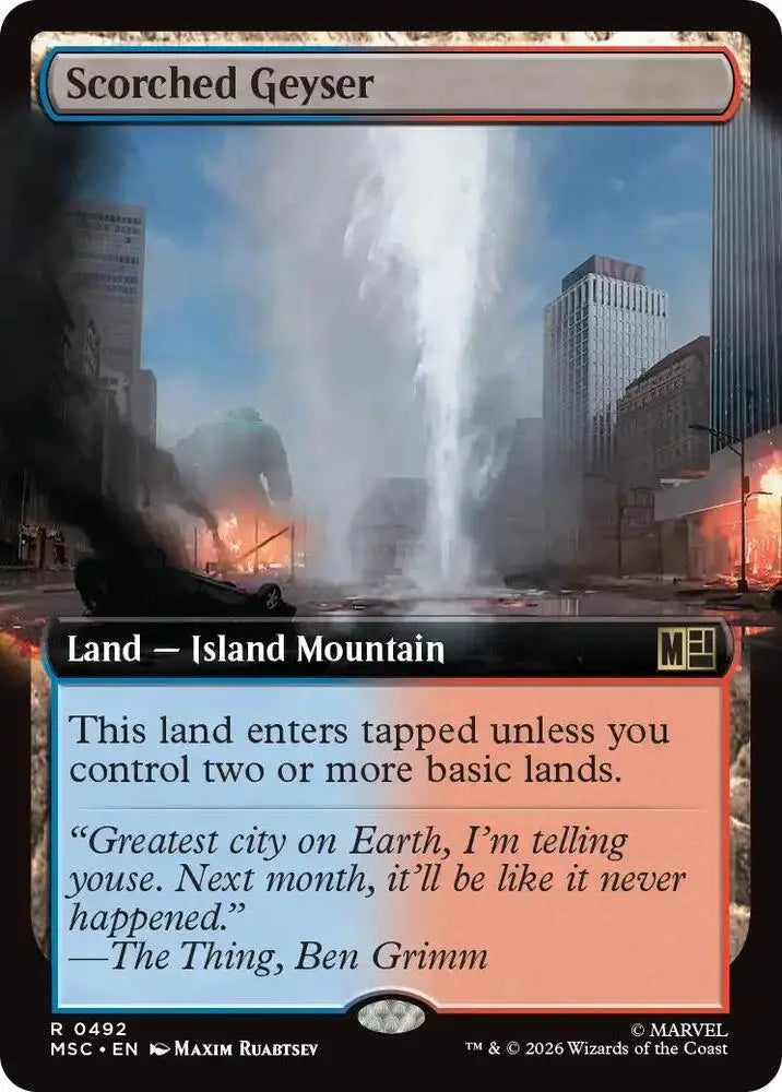 Scorched Geyser (Extended Art) (492) [Marvel Super Heroes Commander]