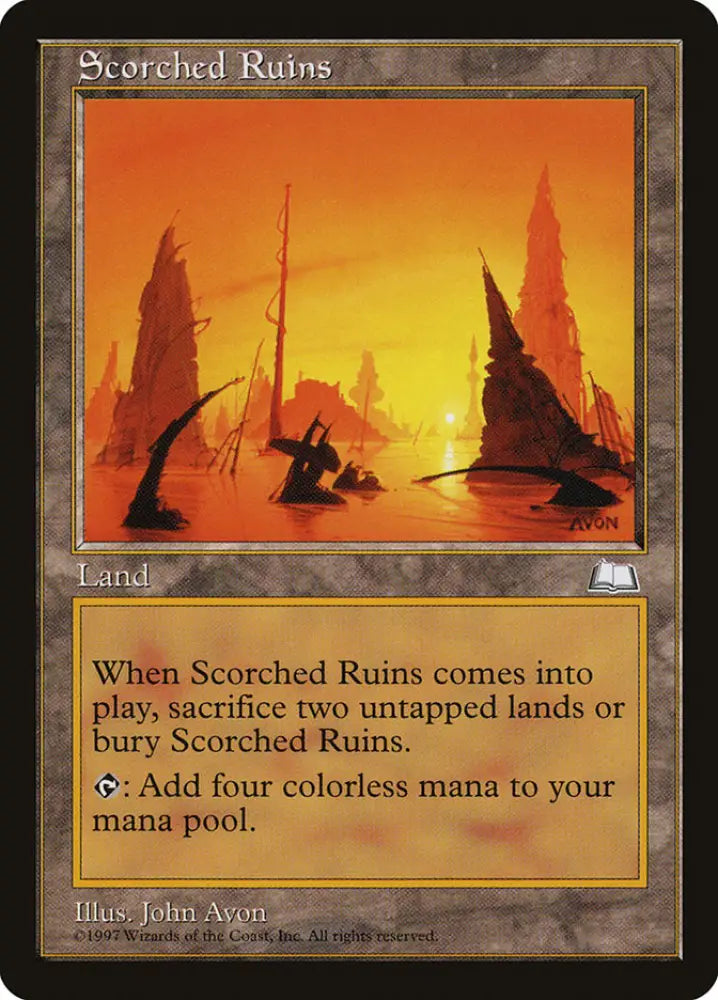 Scorched Ruins [Weatherlight] - MTG Single