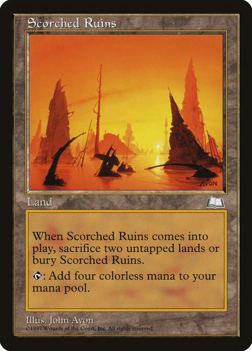 Scorched Ruins [Weatherlight] - MTG Single