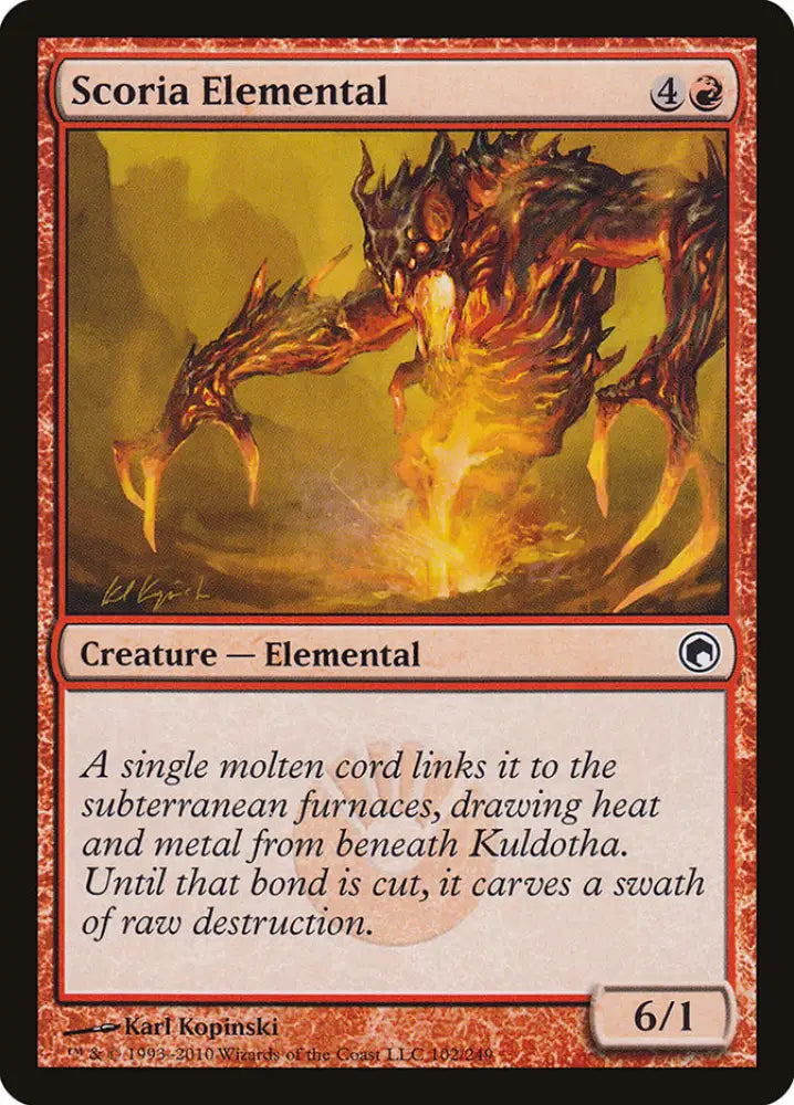 Scoria Elemental [Scars of Mirrodin] - MTG Single