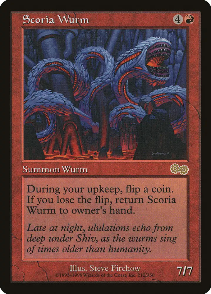 Scoria Wurm [Urza’s Saga] - MTG Single