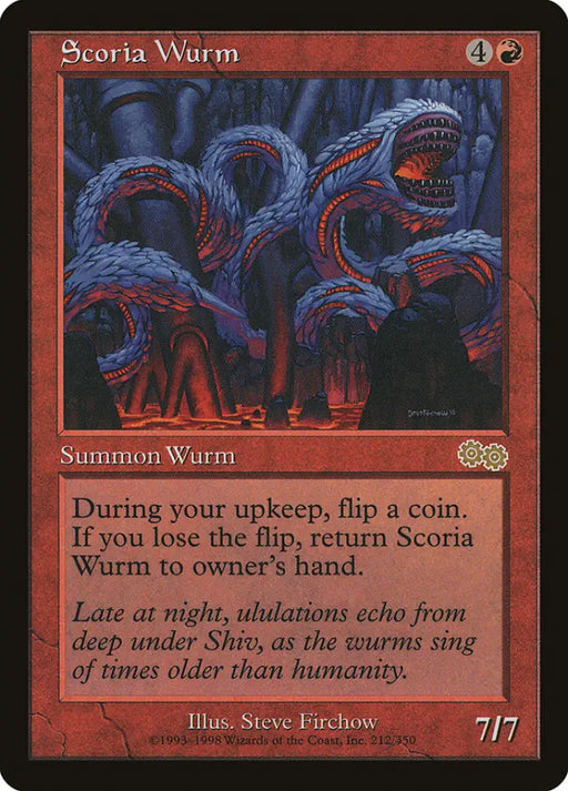 Scoria Wurm [Urza’s Saga] - MTG Single