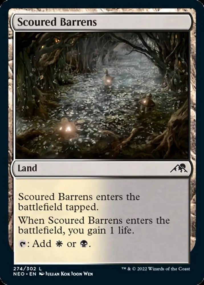 Scoured Barrens [Kamigawa: Neon Dynasty] - MTG Single