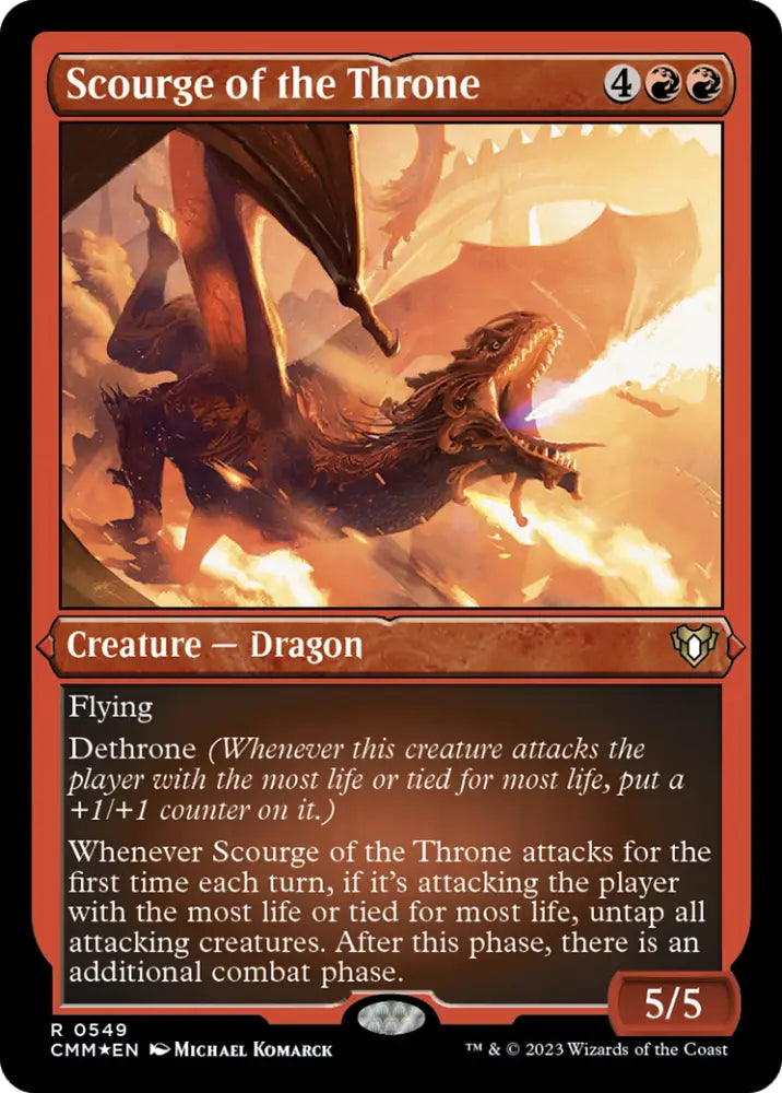 Scourge of the Throne (Foil Etched) [Commander Masters] - MTG Single