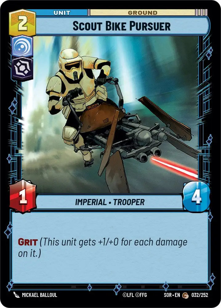 Scout Bike Pursuer (032/252) [Spark of Rebellion] - Star Wars: Unlimited Single