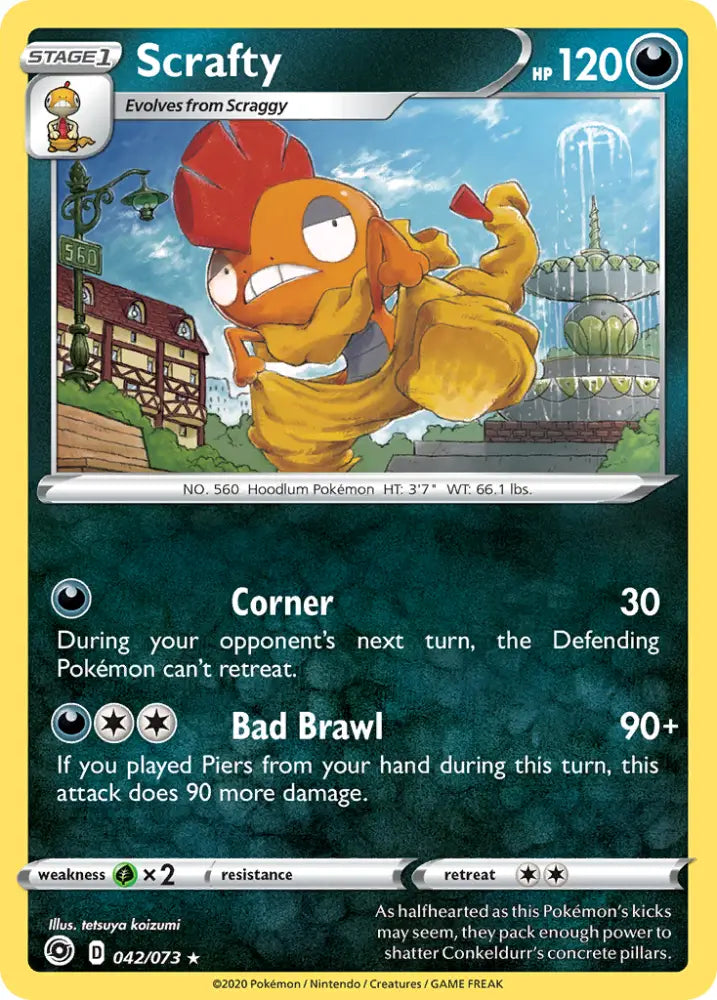Scrafty (042/073) [Sword & Shield: Champion’s Path] - Pokemon Single