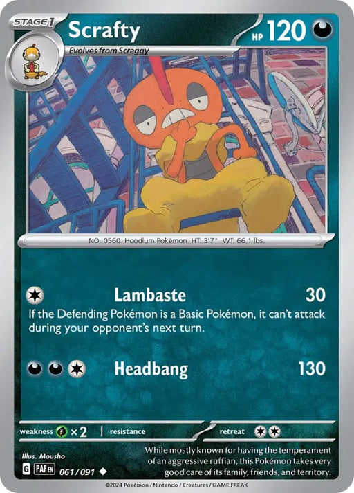 Scrafty (061/091) [Scarlet & Violet: Paldean Fates] - Pokemon Single