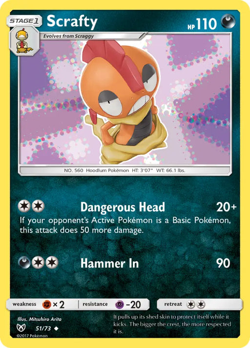 Scrafty (51/73) [Sun & Moon: Shining Legends] - Pokemon Single