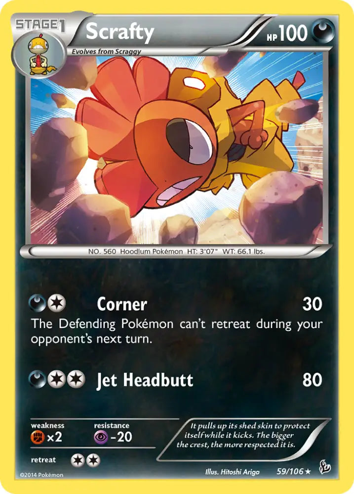 Scrafty (59/106) [XY: Flashfire] - Pokemon Single