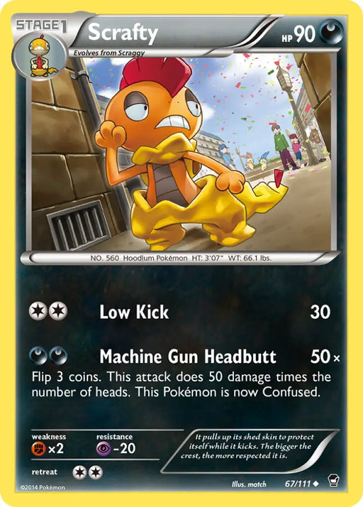 Scrafty (67/111) [XY: Furious Fists] - Pokemon Single