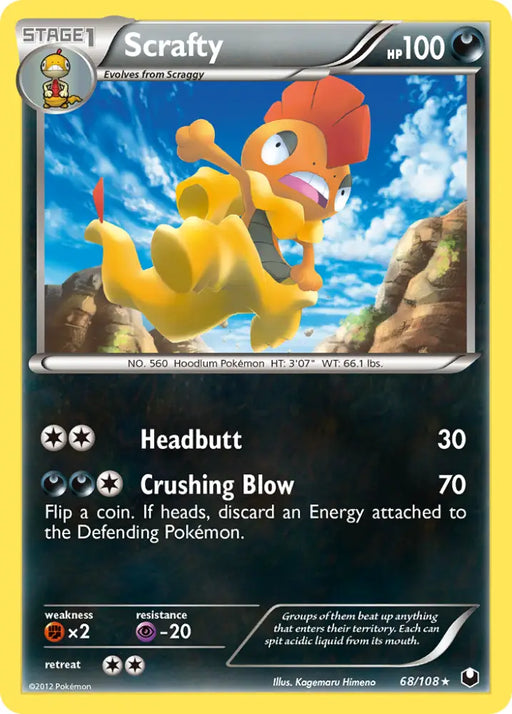 Scrafty (68/108) [Black & White: Dark Explorers] - Pokemon Single