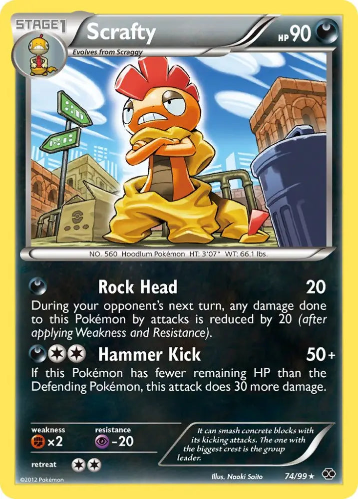 Scrafty (74/99) (Theme Deck Exclusive) [Black & White: Next Destinies] - Pokemon Single