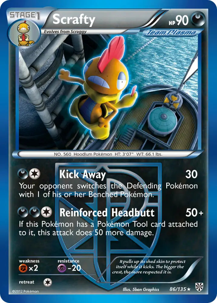Scrafty (86/135) [Black & White: Plasma Storm] - Pokemon Single