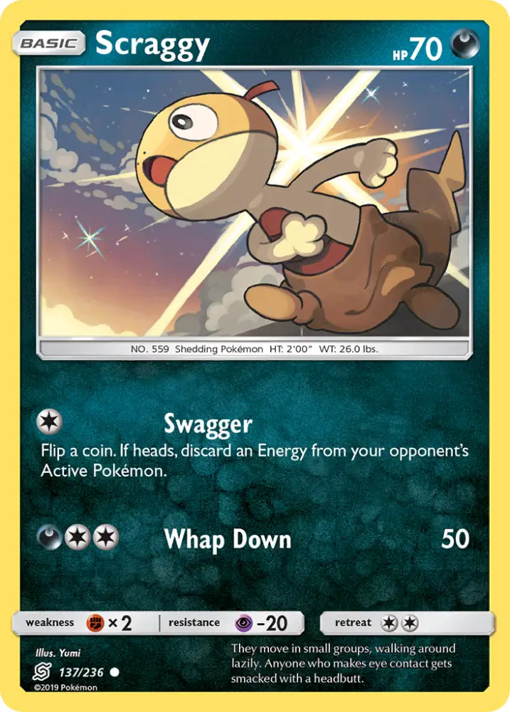 Scraggy (137/236) [Sun & Moon: Unified Minds] - Pokemon Single