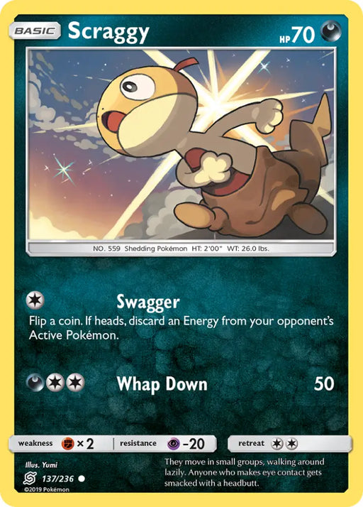 Scraggy (137/236) [Sun & Moon: Unified Minds] - Pokemon Single
