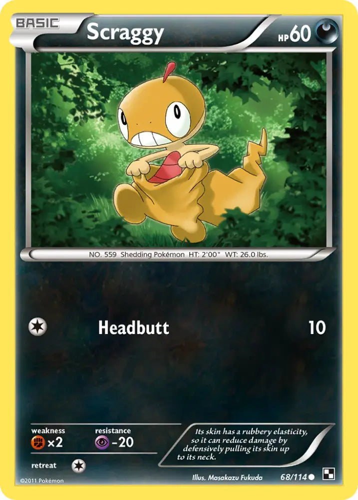 Scraggy (68/114) [Black & White: Base Set] - Pokemon Single