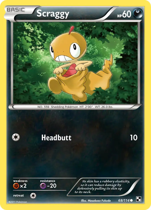 Scraggy (68/114) [Black & White: Base Set] - Pokemon Single