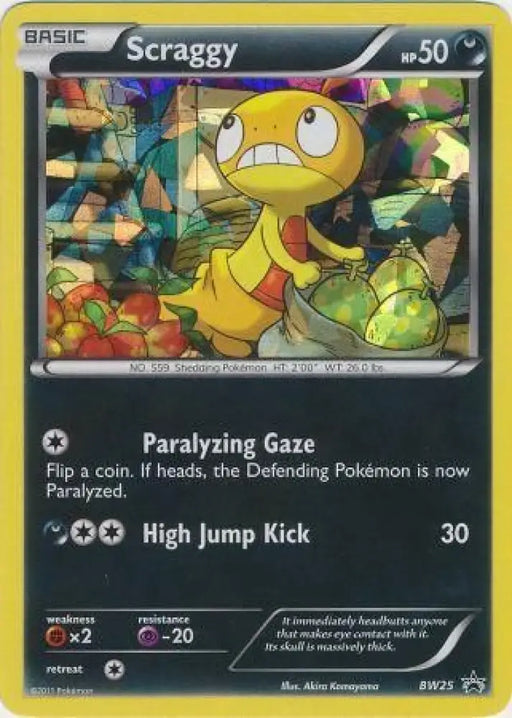 Scraggy (BW25) (Cracked Ice Holo) [Black & White: Black Star Promos] - Pokemon Single