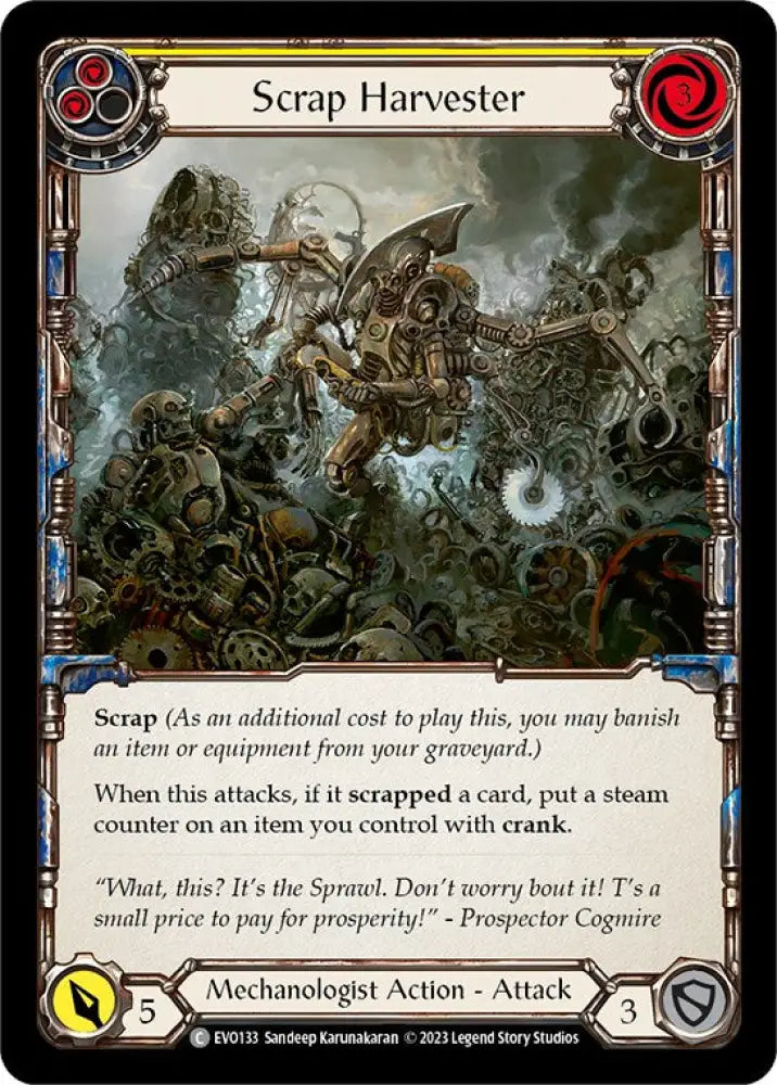 Scrap Harvester (Yellow) [Bright Lights] Rainbow Foil - Flesh And Blood Single