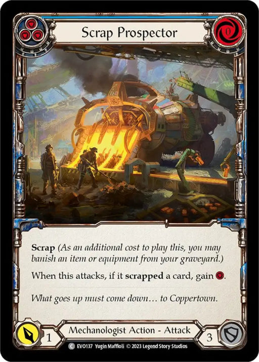 Scrap Prospector (Blue) [Bright Lights] Rainbow Foil - Flesh And Blood Single