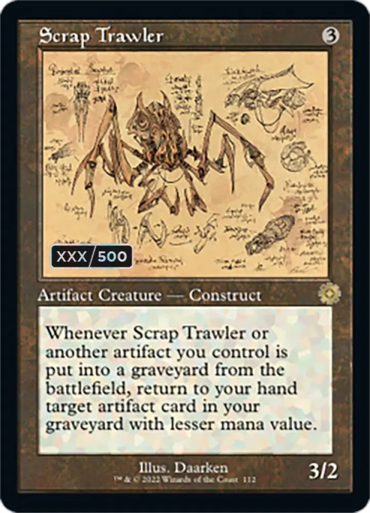 Scrap Trawler (Retro Schematic) (Serialized) [The Brothers’ War Retro Artifacts] - MTG Single