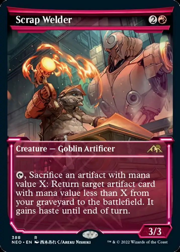 Scrap Welder (Showcase Soft Glow) [Kamigawa: Neon Dynasty] - MTG Single