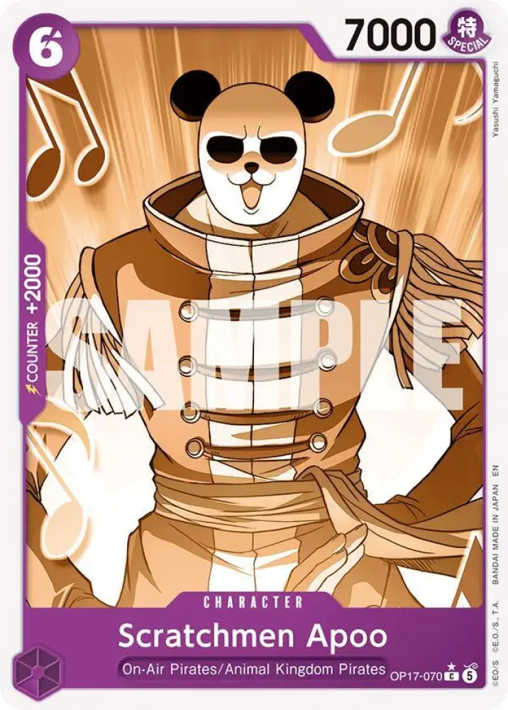 Scratchmen Apoo (Pandaman Art) (OP17-070) [The World's Strongest Warriors]