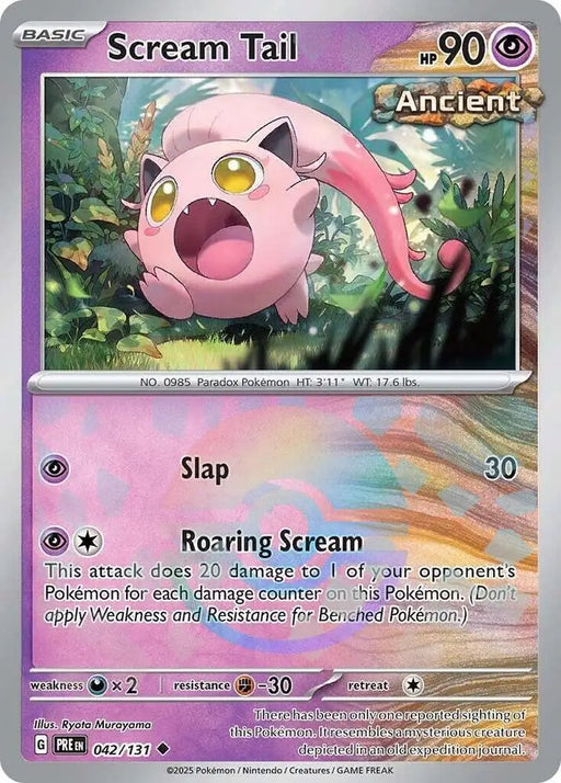 Scream Tail (042/131) (Poke Ball Pattern) [Scarlet & Violet: Prismatic Evolutions] - Pokemon Single