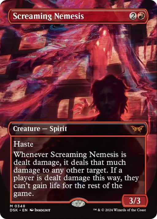 Screaming Nemesis (Borderless) [Duskmourn: House of Horror] - MTG Single