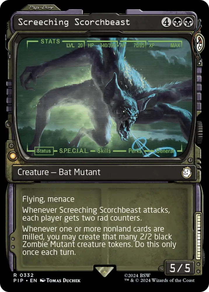 Screeching Scorchbeast (Showcase) [Fallout] - MTG Single
