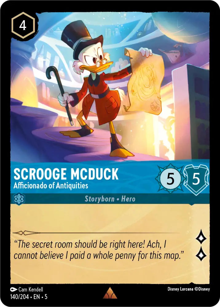 Scrooge McDuck - Afficionado of Antiquities (140/204) [Shimmering Skies] - Lorcana Single